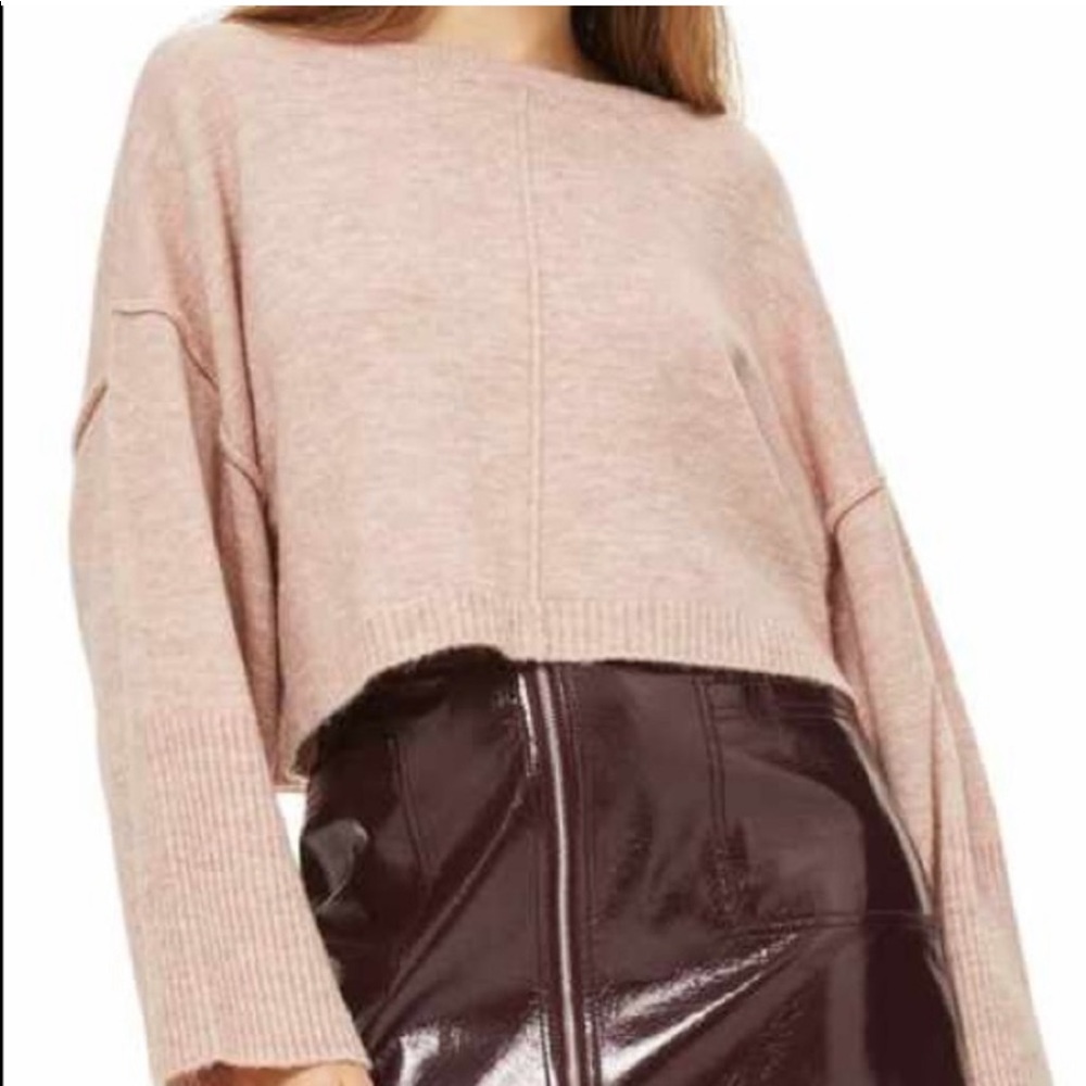TopShop Wide Sleeve Crop Sweater